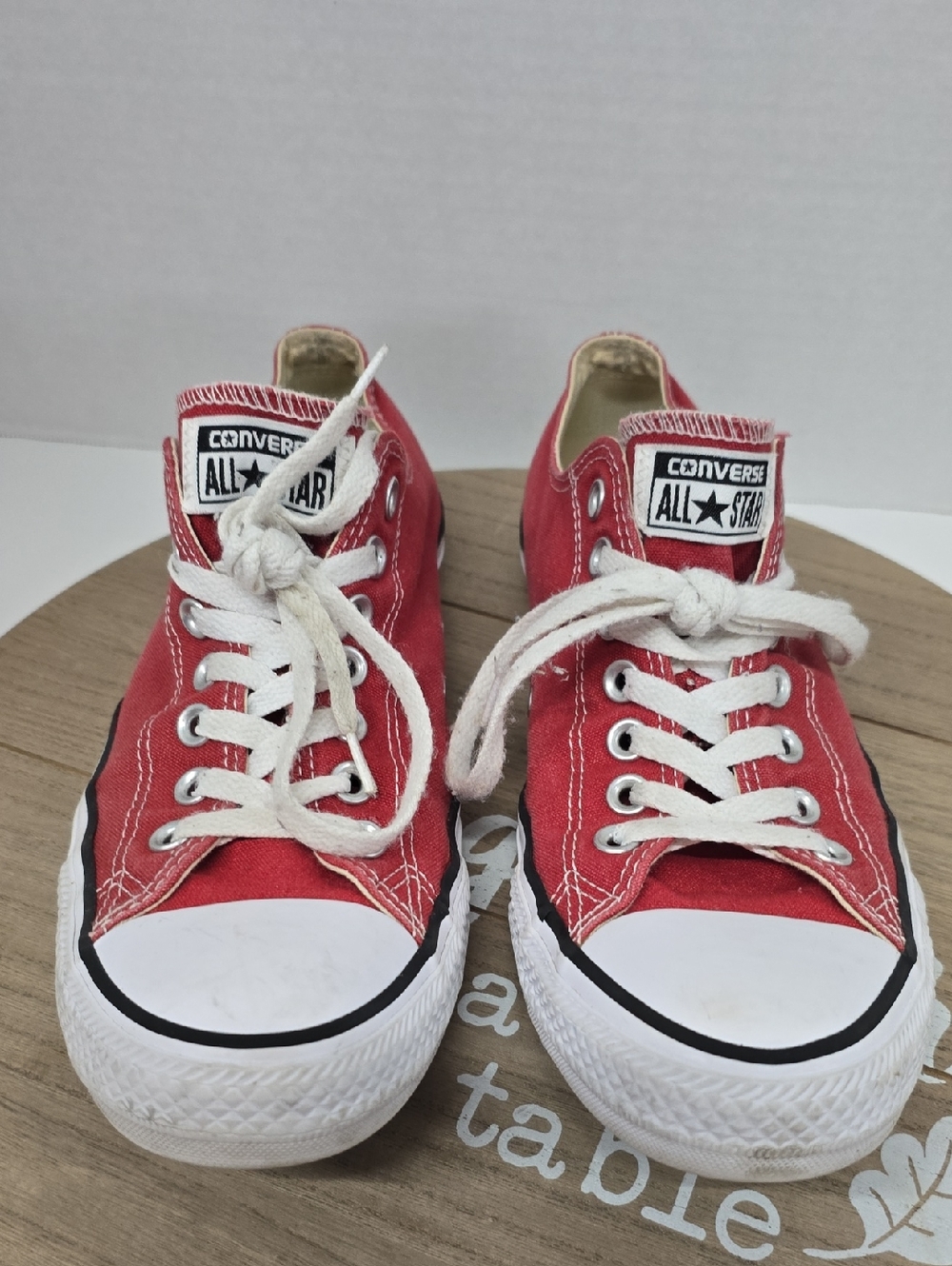 Converse Red Low Top Canvas Sneakers